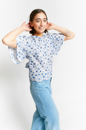 HAUT EN DENTELLE SALMA BLANC
