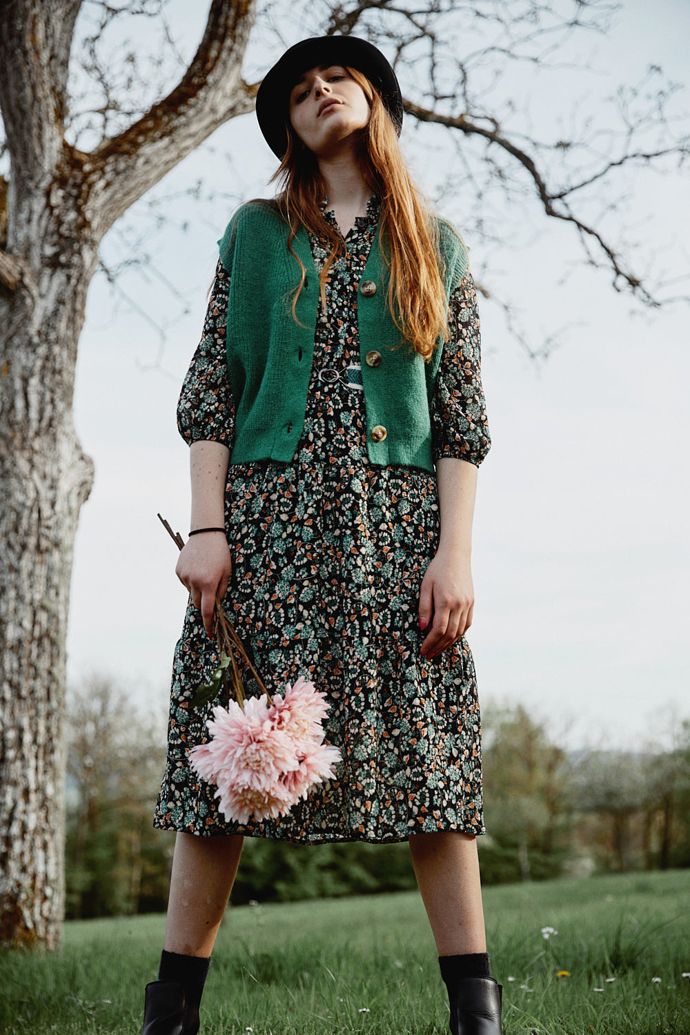 RIDLEY DRESS GREEN  Indee Collection