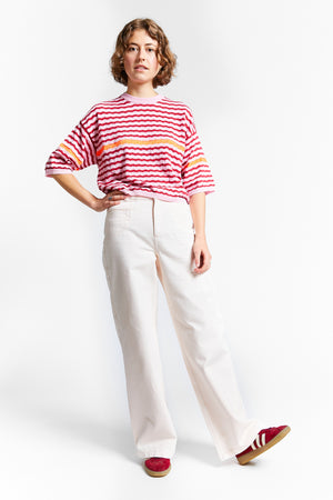 JEANS SONG BLANC CASSÉ