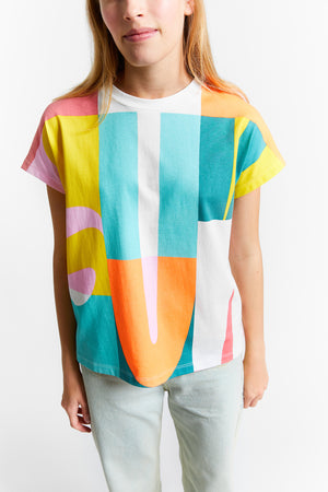 T-SHIRT SUN GRAPHIQUE EN JAUNE