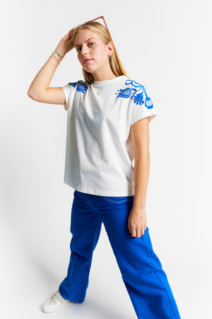 T-SHIRT SANTA BLANC