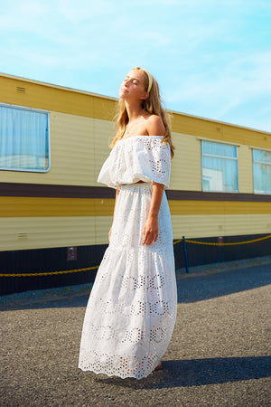 PANAMERICA LONG SKIRT WHITE
