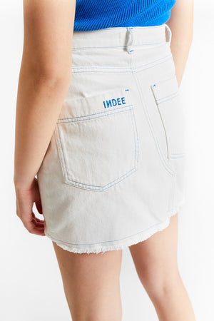 PICNIC DENIM MINI SKIRT WHITE