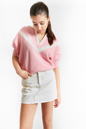 PANAMA KNIT SWEATER PINK