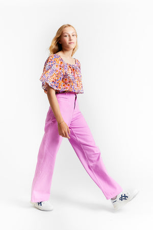 PERLA WIDE LEG JEANS LILAC