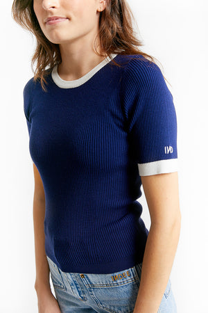 PEKIN KNIT T-SHIRT BLUE