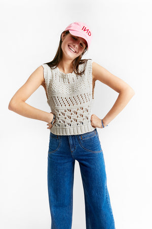 PALOMA KNIT-DEBARDEUR WHITE