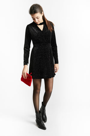 ROBE NOIRE A PAILLETTES OPRAH