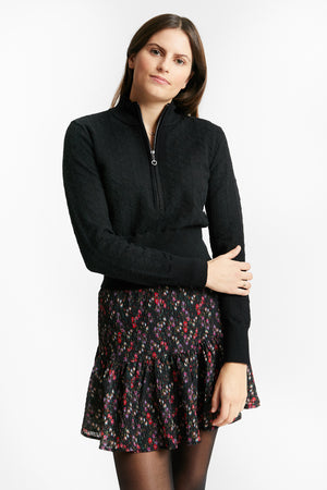 OPIO BLACK KNIT SWEATER