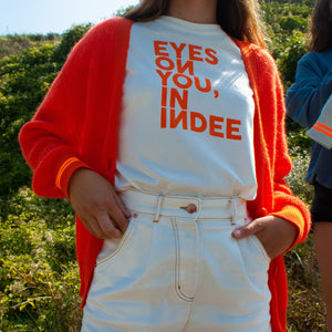 T-SHIRT MESSAGE LAS VEGAS BLANC