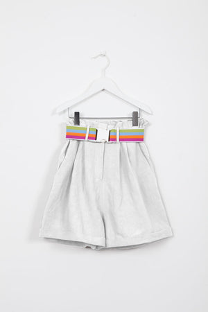 SHORT GLENN BLANC AVEC CEINTURE