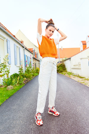 PANTALON CARGO LAZER DENIM CRÈME
