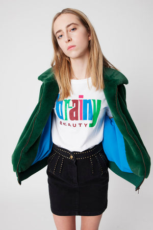 T-SHIRT FANTASTIQUE BRAINY BLANC