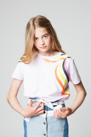 T-SHIRT GABY ARC-EN-CIEL ROUGE