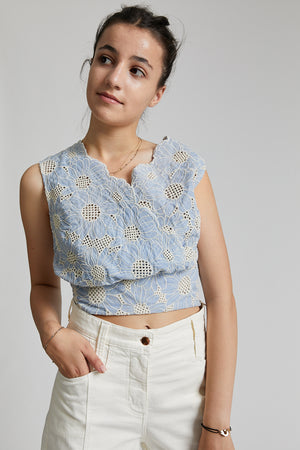 TOP NEUILLY BLEU CIEL