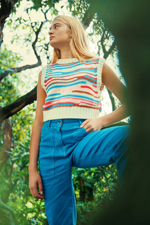 NOMAD KNIT-DEBARDEUR ROUGE