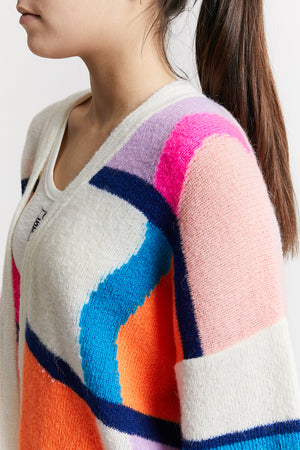 CARDIGAN NORMANDIE BLANC CASSÉ