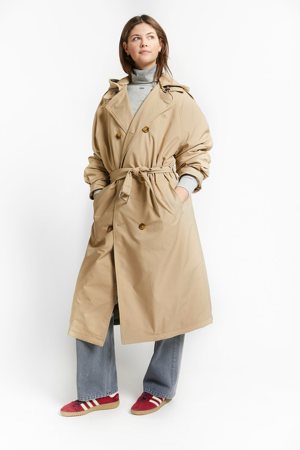 TRAVEL TRENCH COAT SAND – Indee Collection