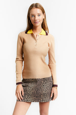 TODAY POLO-SWEATER SAND