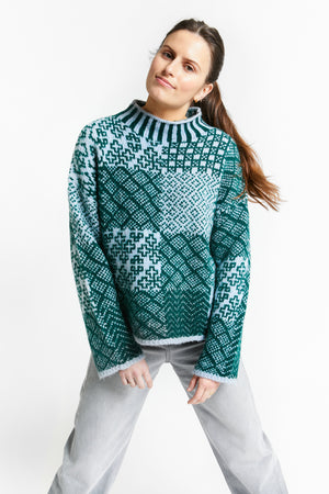 TENNESEE PINE GREEN KNIT-SWEATER