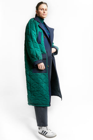 TRAVEL TRENCH NAVY