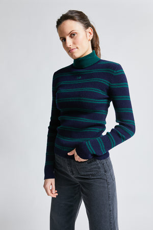 TWIST KNIT-SWEATER NAVY