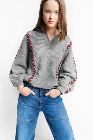 TAHITI KNIT-SWEATER GREY