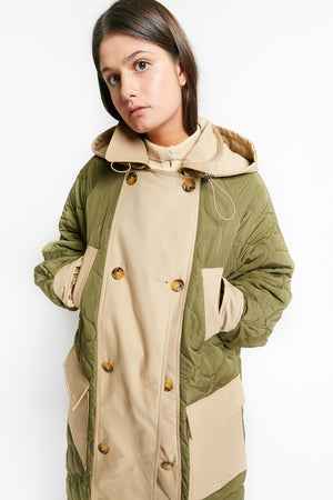 TRAVEL TRENCH COAT  SAND