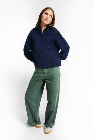 TRENDY KNIT-SWEATER NAVY