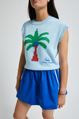 VAUCLUSE KNIT DEBARDEUR SKY BLUE