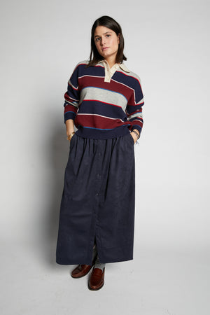 WESTSIDE LONG SKIRT NAVY