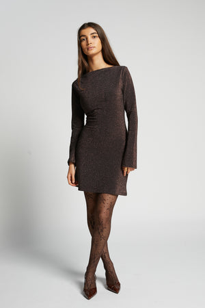 WRAP DRESS COFFEE