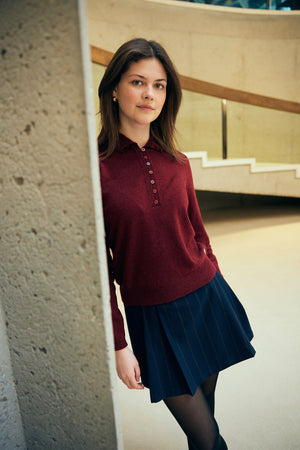 TEA KNIT-SWEATER MERLOT