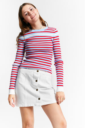 SAMBA DENIM SKIRT WHITE