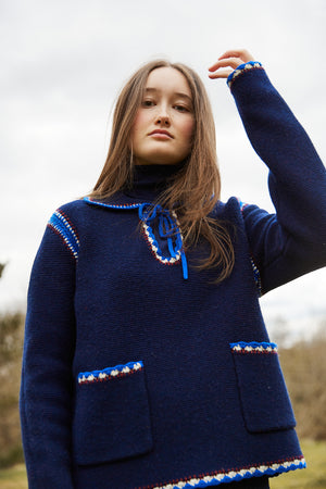 TONGA KNIT SWEATER NAVY