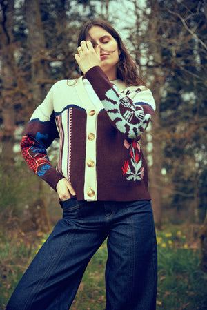TIMBERLAKE KNIT-CARDIGAN MERLOT