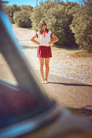 VENDEE SKIRT ROOIBOS RED