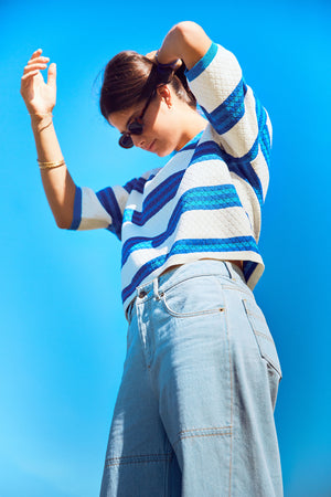 VELVET PULLOVER BLUE