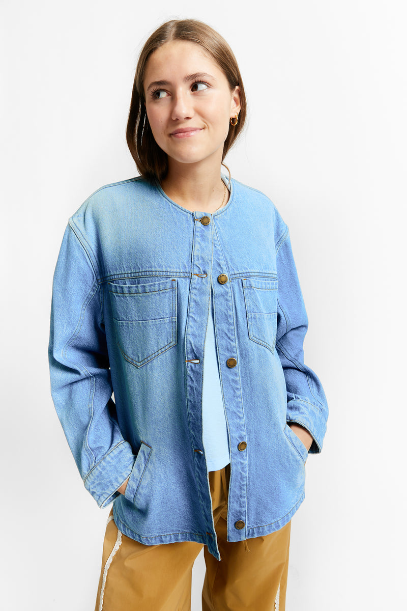 white christmas dresses Axel's Ranger Denim Snap Shirt in Papaya, Papaya / M main image 1