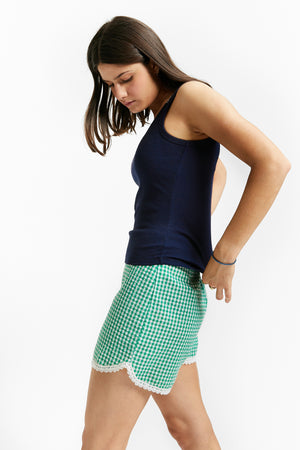 SHORT VINCI AQUAMARINE