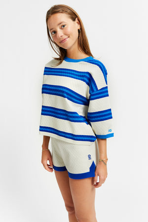 Short violet blanc cassé