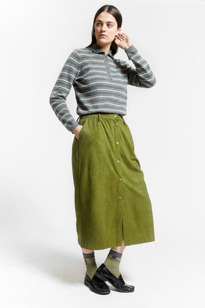 WESTSIDE LONG SKIRT OLIVE