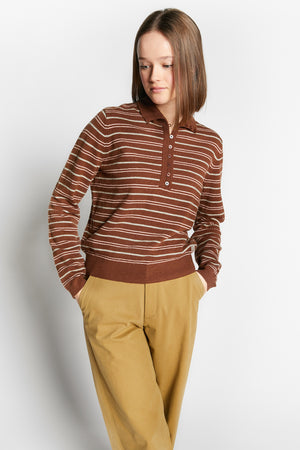 WEBCAM KNIT SWEATER COFFEE