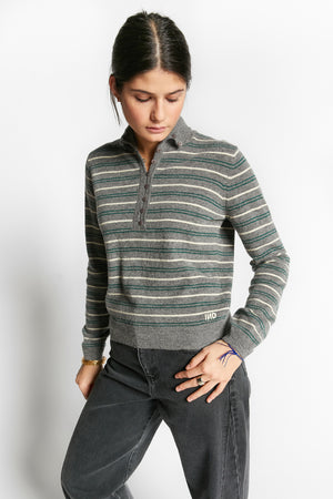 WEBCAM KNIT SWEATER GREY