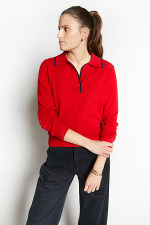 WINNER POLO KNIT-SWEATER RED