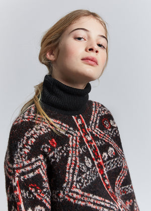 IZAURA BLACK KNIT SWEATER